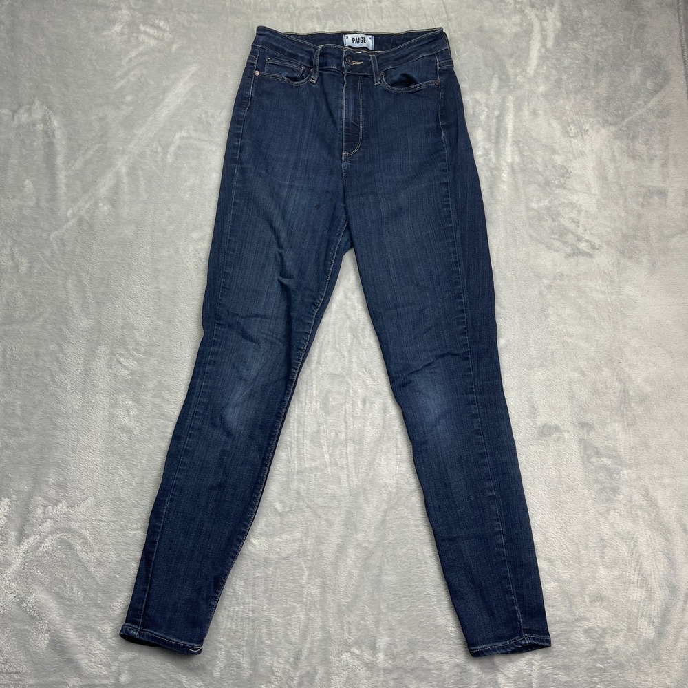 Paige Margot Ankle Jeans Women 27 (26x28) Blue Denim Stretch Skinny Leg Made USA